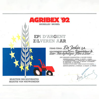 Silbermedaille bei der Agribex für den Gülleverteiler – Hydraulikblock – Gülle-Filter