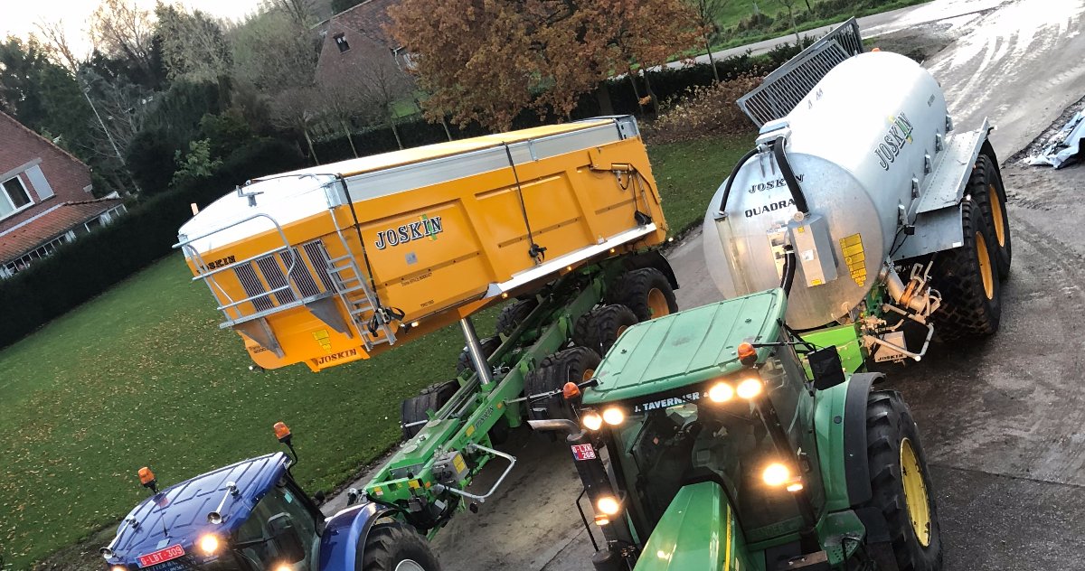 Melkveebedrijf De Cock en Beda Friet uit lokeren met hun recent geleverde Joskins