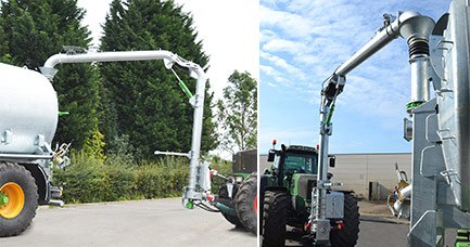 Przegubowe ramię pompujące na przednim podnośniku