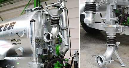 Podnośnik lejka do ramienia pompującego